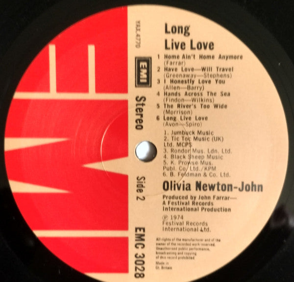 Olivia Newton-John : Long Live Love (LP, Album)