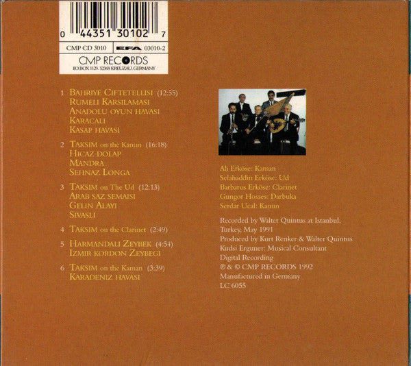 The Erköse Ensemble : Gypsy Music Of  Turkey (CD)