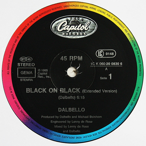 Lisa Dal Bello : Black On Black (12", Maxi)