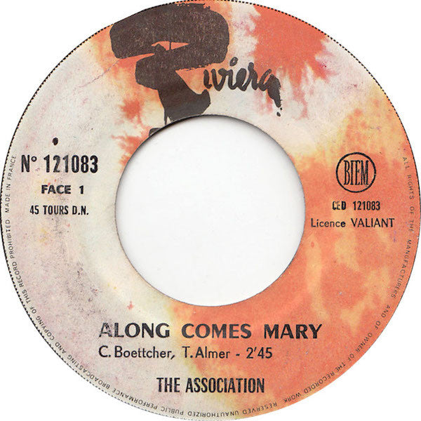 The Association (2) : Along Comes Mary / Your Own Love (7", Single)
