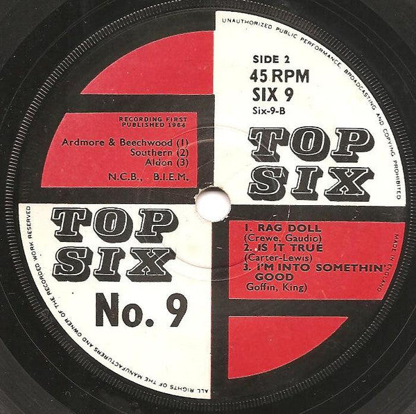 Unknown Artist : Top Six No. 9 (7")