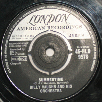 Billy Vaughn And His Orchestra : Summertime (7", Single)