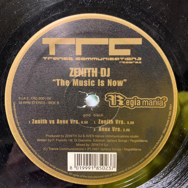 Zenith DJ* : The Music Is Now (12")