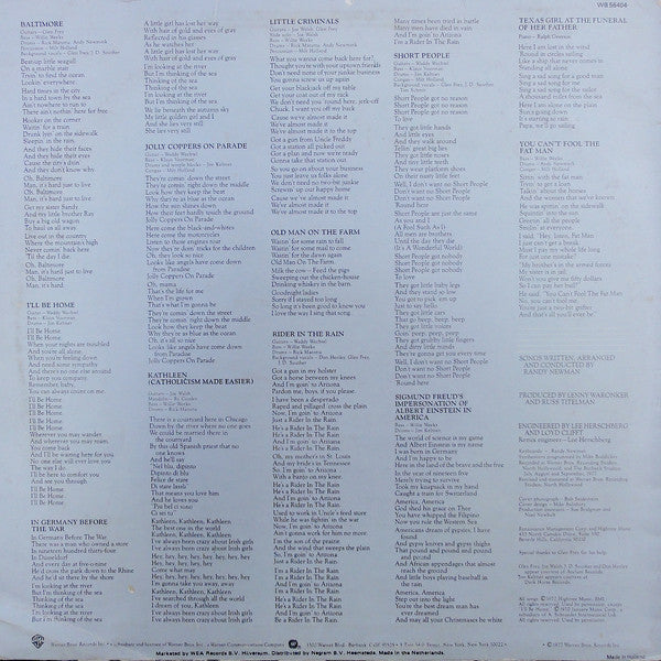 Randy Newman : Little Criminals (LP, Album)