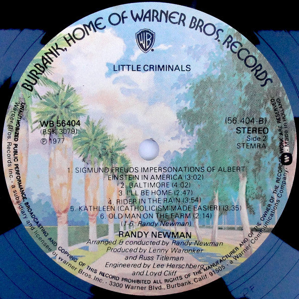 Randy Newman : Little Criminals (LP, Album)