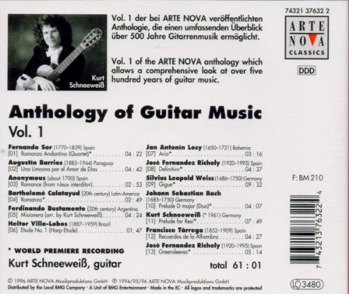 Kurt Schneeweiß : Anthology Of Guitar Music Vol. 1 (CD, Album)