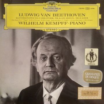 Ludwig van Beethoven / Wilhelm Kempff : Klaviersonaten »Der Sturm« / »Les Adieux« / Nr. 28 A-dur, Op. 101 (LP, RE)