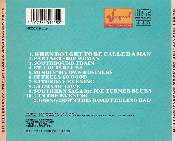 Big Bill Broonzy : The 1955 London Sessions (CD, Comp, RE)