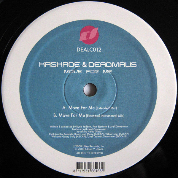 Kaskade & Deadmau5 : Move For Me (12")