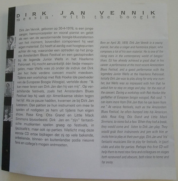 Dirk Jan Vennik : Messin' With The Boogie (CD, Album, RE)