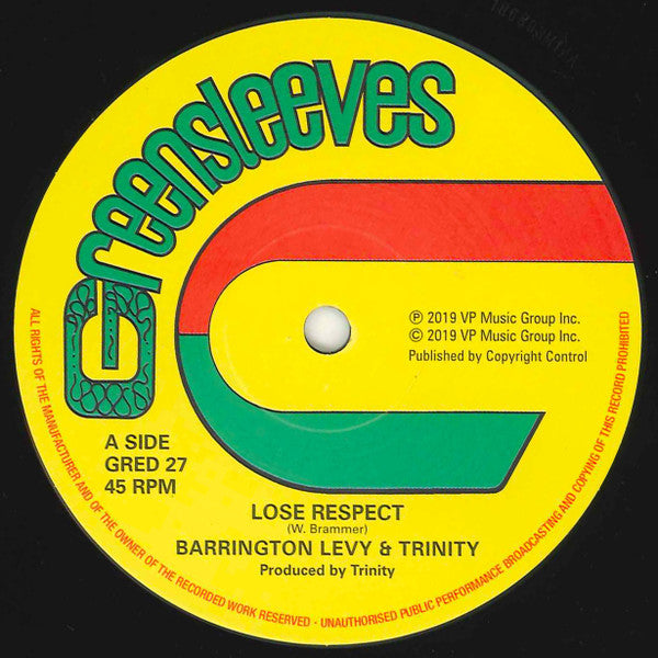 Barrington Levy / Roman Stewart & Trinity (4) : Lose Respect / Since You're Gone (12", RE)