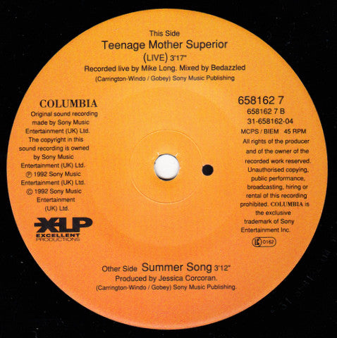 Bedazzled : Summer Song (7", Single)