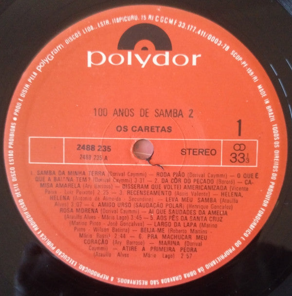 Os Caretas : Cem Anos De Samba (3xLP, Album + Box)