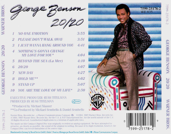 George Benson : 20/20 (CD, Album, RE)