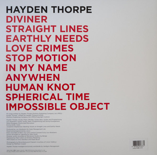 Hayden Thorpe : Diviner (LP, Album)