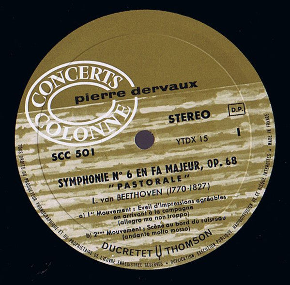 Ludwig van Beethoven, Pierre Dervaux (2) : Symphonie Pastorale (LP, Album)