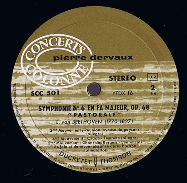 Ludwig van Beethoven, Pierre Dervaux (2) : Symphonie Pastorale (LP, Album)