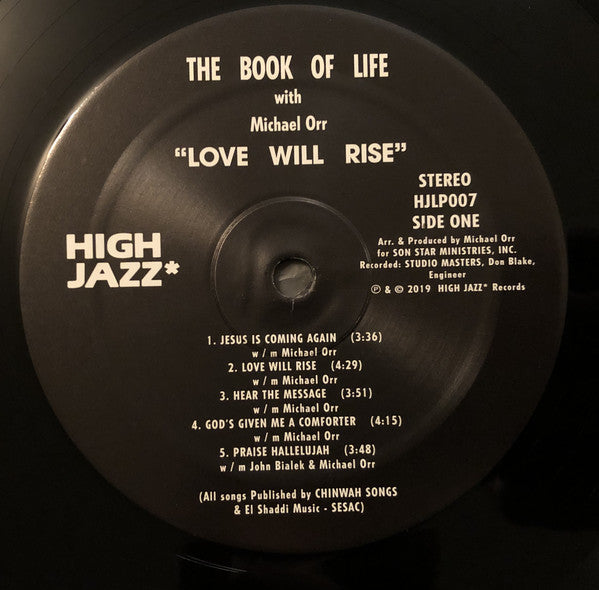Michael Orr And The Book Of Life : Love Will Rise (LP, Album, Ltd, RE, RM)
