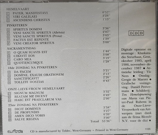 Gregoriaans Abdijkoor Grimbergen : Hemelvaart En Pinksteren (CD)