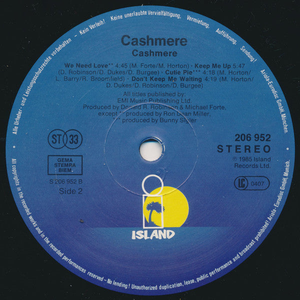 Cashmere (2) : Cashmere (LP, Album)