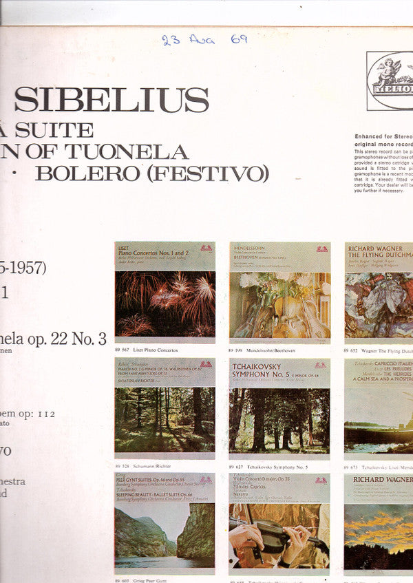 Jean Sibelius - Berliner Philharmoniker, Hans Rosbaud : Karelia-Suite · Der Schwan Von Tuonela · Tapiola · Bolero (Festivo) (LP)
