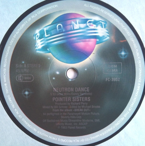 Pointer Sisters : Neutron Dance (12", RE)