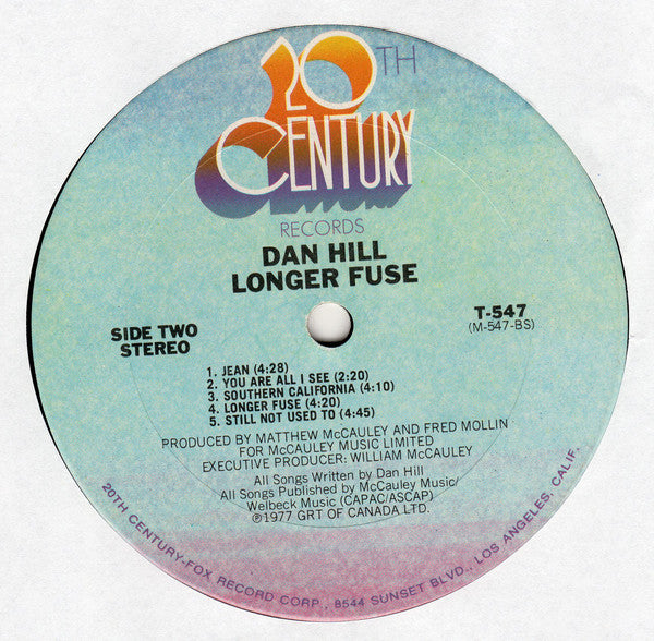 Dan Hill : Longer Fuse (LP, Album, Ter)