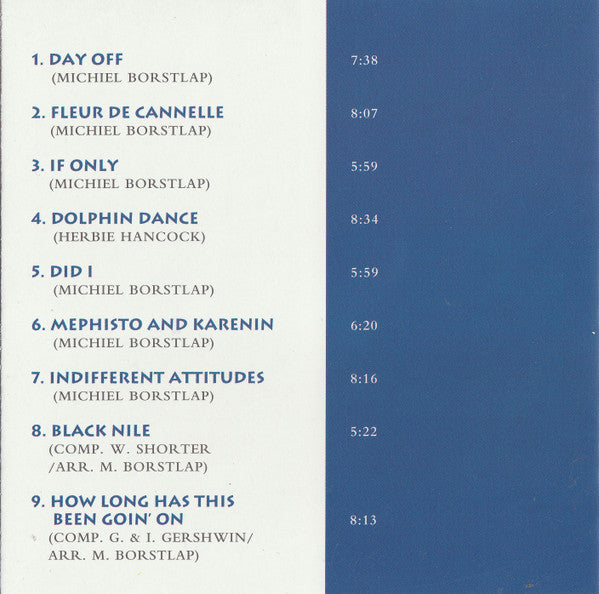 Michiel Borstlap Sextet : Day Off (CD, Album)