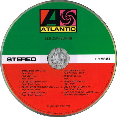 Led Zeppelin : Led Zeppelin III (CD, Album, RE, RM, Gat)