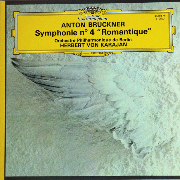 Anton Bruckner - Berliner Philharmoniker, Herbert Von Karajan : Symphonie N°4 "Romantique" (LP, Album, RE, Gat)