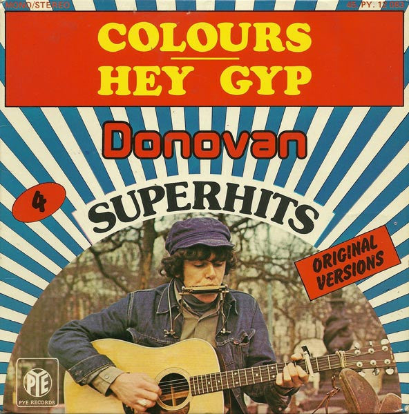 Donovan : Colours / Hey Gyp (7", Single, Mono)