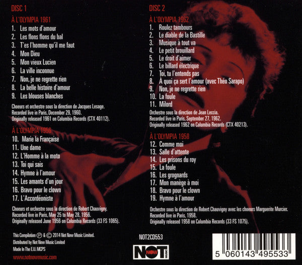 Edith Piaf : At The Paris Olympia (2xCD, Album, Comp)
