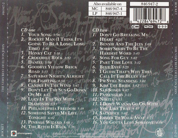 Elton John : The Very Best Of Elton John (2xCD, Comp, RP, PMD)
