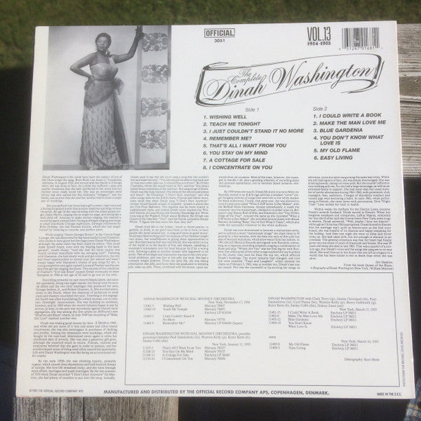 Dinah Washington : The Complete Volume 13  1954-1955 (LP, Comp)