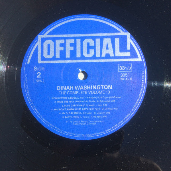 Dinah Washington : The Complete Volume 13  1954-1955 (LP, Comp)
