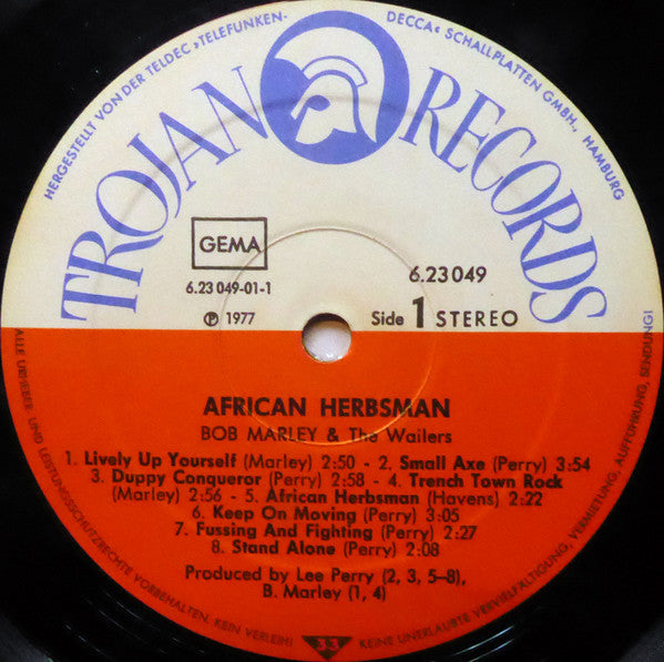 Bob Marley And The Wailers* : African Herbsman (LP, Album, RE)