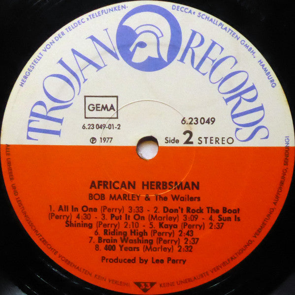 Bob Marley And The Wailers* : African Herbsman (LP, Album, RE)