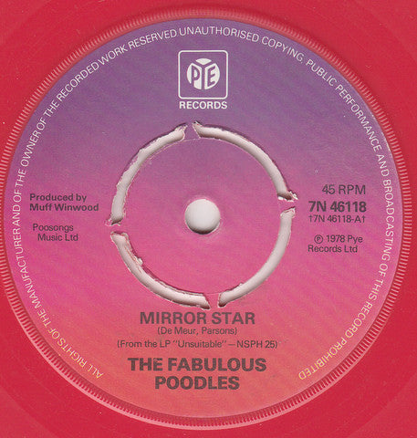 Fabulous Poodles : Mirror Star (7", Single, Pus)