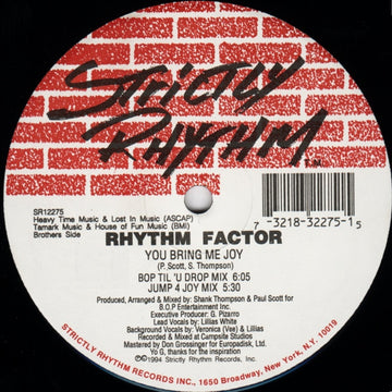 Rhythm Factor : You Bring Me Joy (12")