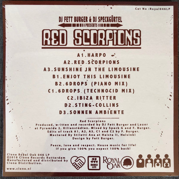 DJ Fett Burger & DJ Speckgürtel : Red Scorpions (2xLP, Album)