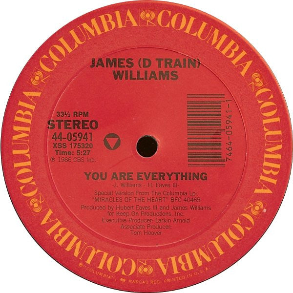 James (D Train) Williams* : You Are Everything (12")