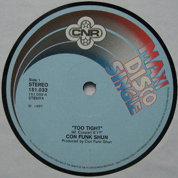 Con Funk Shun : Too Tight / Play Widit (12", Maxi)