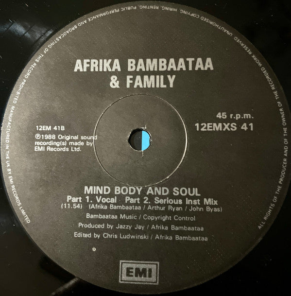 Afrika Bambaataa And Family* Featuring UB40 : Reckless (12", Single, Bla)