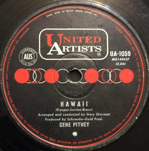 Gene Pitney : It Hurts To Be In Love / Hawaii (7", Single)