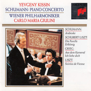 Robert Schumann, Franz Schubert, Edvard Grieg, Franz Liszt - Yevgeny Kissin, Wiener Philharmoniker, Carlo Maria Giulini : Piano Concerto · Arabeske · Die Forelle · Erlkönig · Aus Dem Karneval · Ich Liebe Dich · Soirées De Vienne (CD, Album)