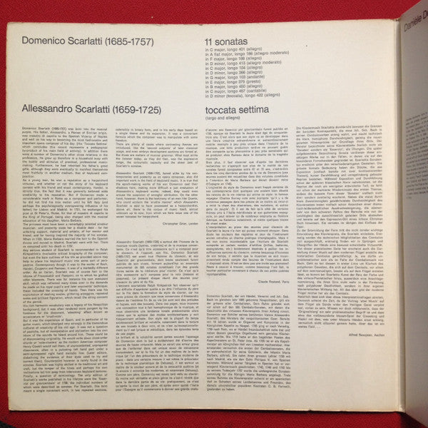 Danielle Dechenne / Domenico Scarlatti & Alessandro Scarlatti : 11 Sonatas / Toccata Settima (LP, Album)