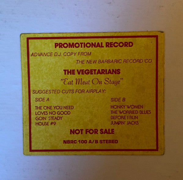The New Barbarians : Eat Meat On Stage (LP, Promo, Unofficial)