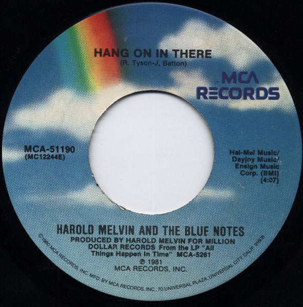 Harold Melvin And The Blue Notes : Hang On In There / If You Love Me, Really Love Me (7")