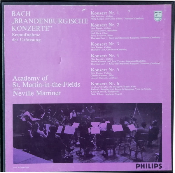 Johann Sebastian Bach - The Academy Of St. Martin-in-the-Fields, Sir Neville Marriner : Brandenburgische Konzerte (2xLP, Album + Box)