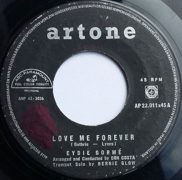 Eydie Gormé : Love Me Forever (7", Single)